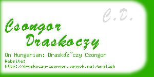 csongor draskoczy business card